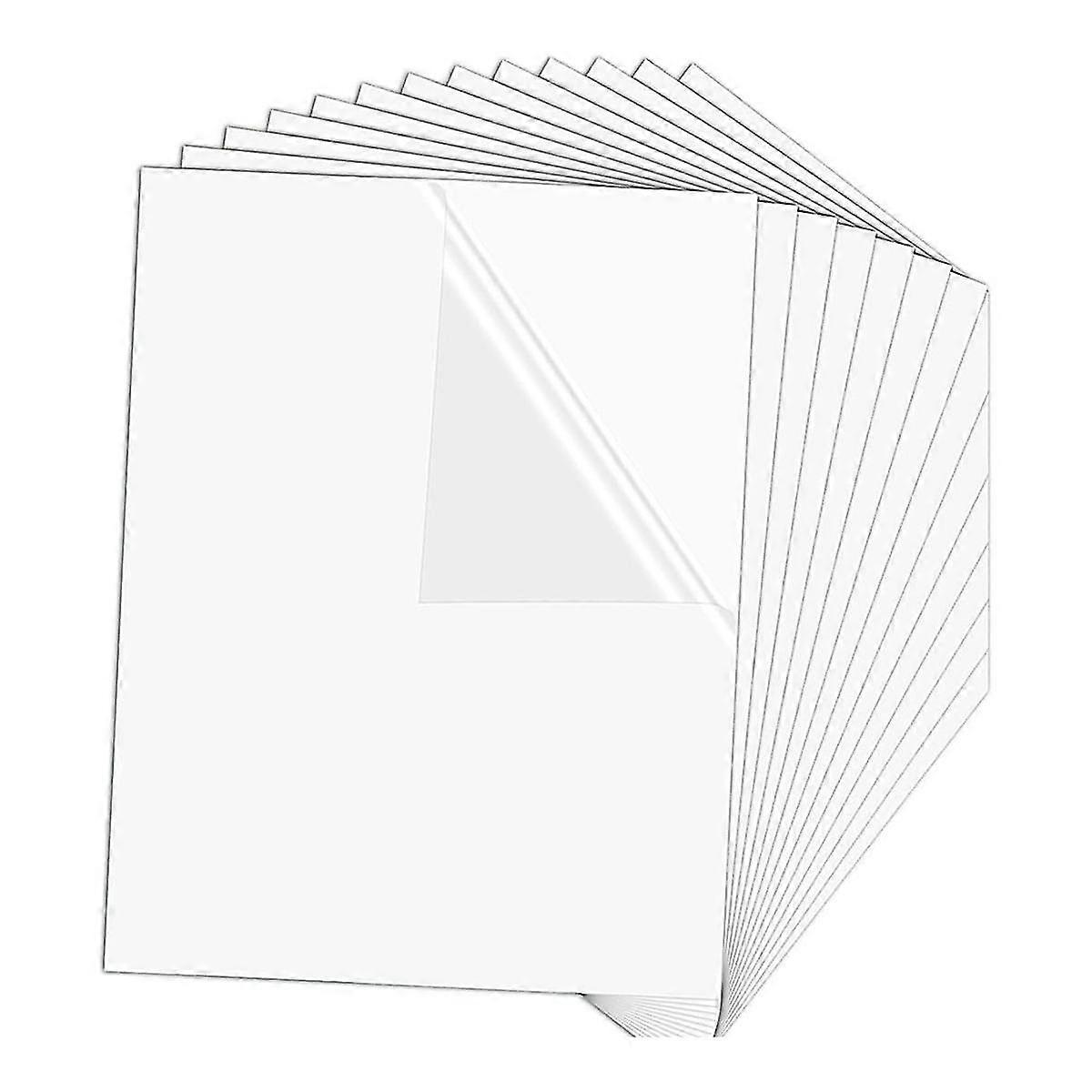 Sublimação Vinil 100 Pcs Sublimação Adesivo Branco Brilhante 8,5 polegadas X 11 polegadas Papel adesivo para impressora jato de tinta