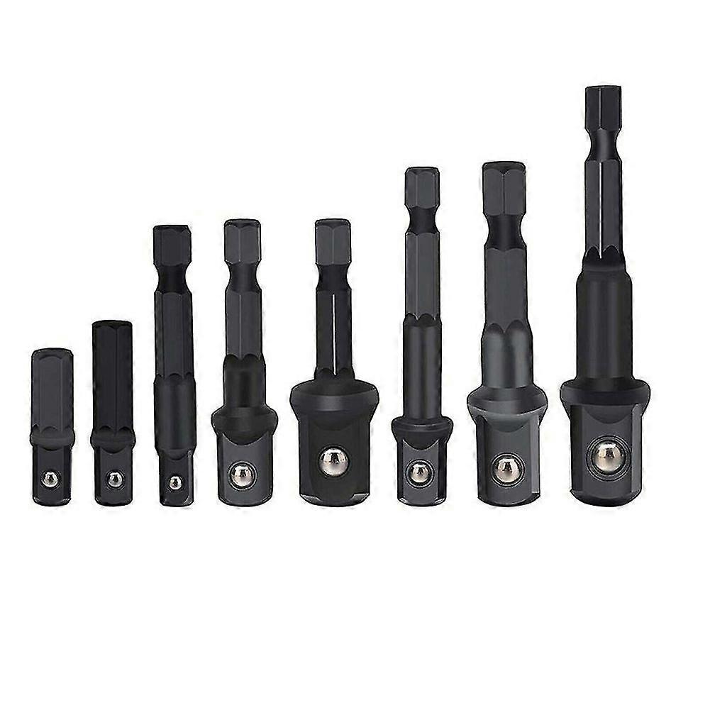 8Pcs/Set Socket Adapter Hexagonal Shank Drill Bit Power Electric Screwdriver Extension Bar New