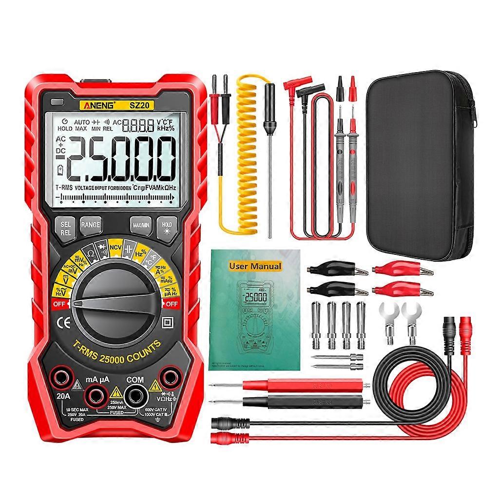 Auto-off Digital Tester Diode NCV Hz- Meter Backlit with Bracket- Soft Sleeve