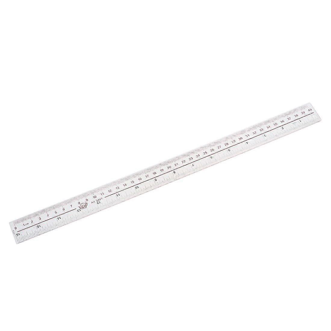 40cm 16 Inches Length Measure Clear Plastic Straight Edge Ruler