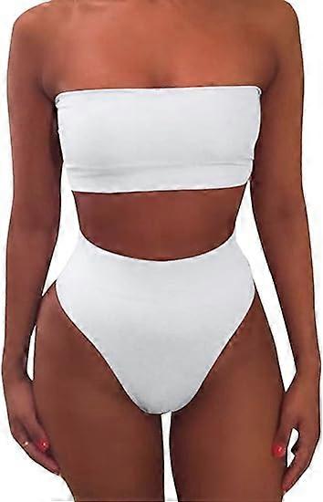 Women's Detachable Strap Wrap Pads Cheeky High Waist Bikini Set SwimsuitXL