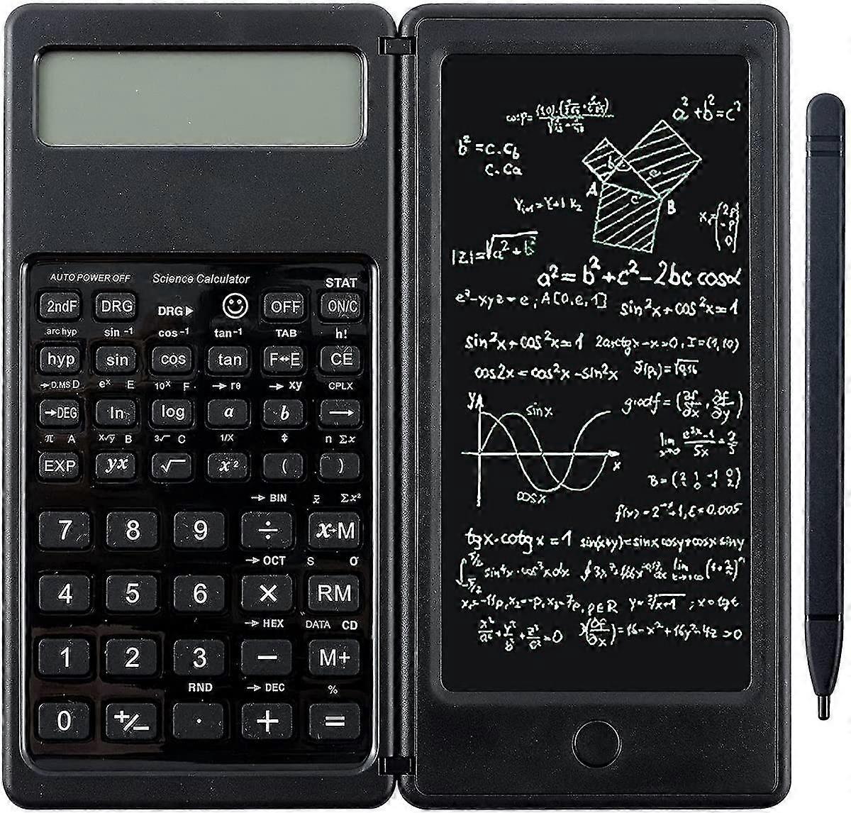 Scientific Calculator Foldable Desktop Calculator With Erasable Writing Board 10-digit Lcd Display Mathematical Physics/geometry/calculator For Studen