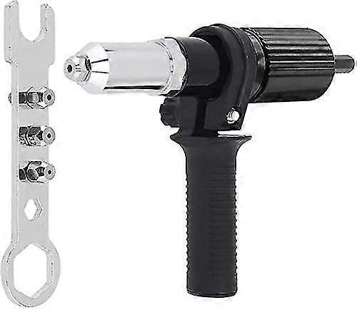 Electric Rivet Gun Adapter Kit, Professional Cordless Riveting Drill Adapter Riveter Insert Nut Hand Tool With 2.4/3.2/4.0/4.8mm Diameter Rivet Head A
