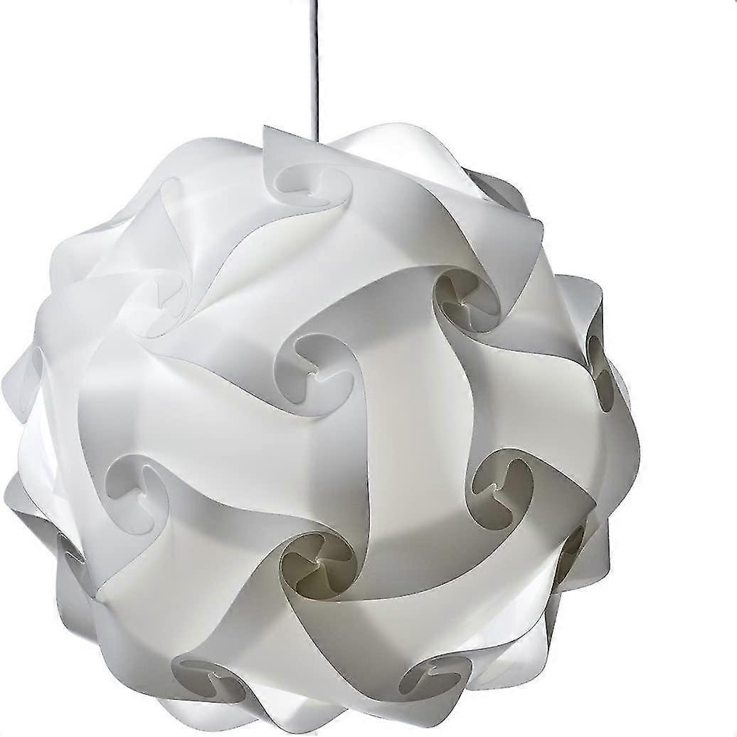 Ceiling Lamp Shade White - Modern Pendant Puzzle Lighting Assembled Diameter 30cm (light Source Not Included)