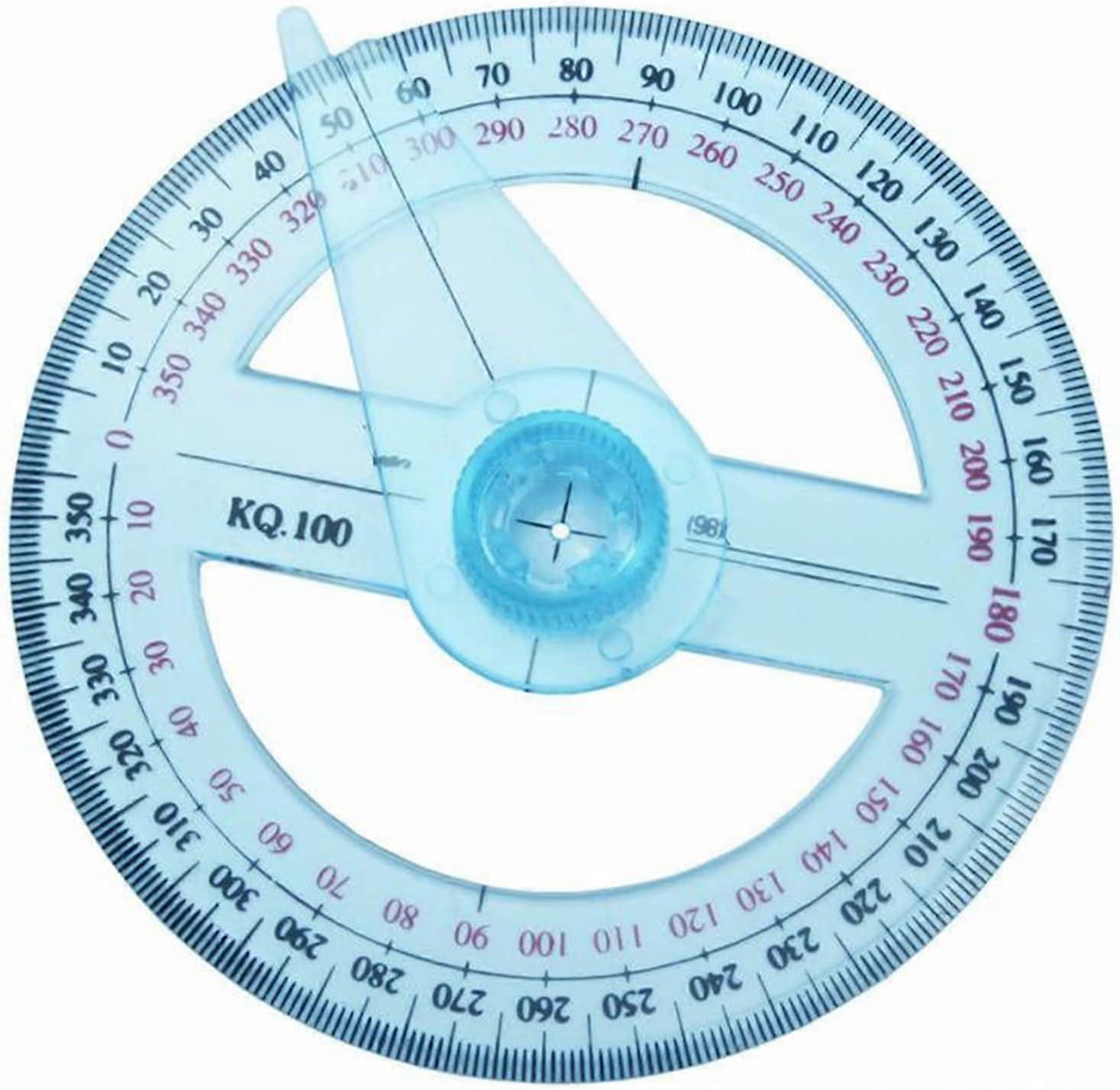 Angle Protractor Clear Scale Labor-Saving Plastic Protractor Ruler Angle Measurement Gadget Office Supplies Blue