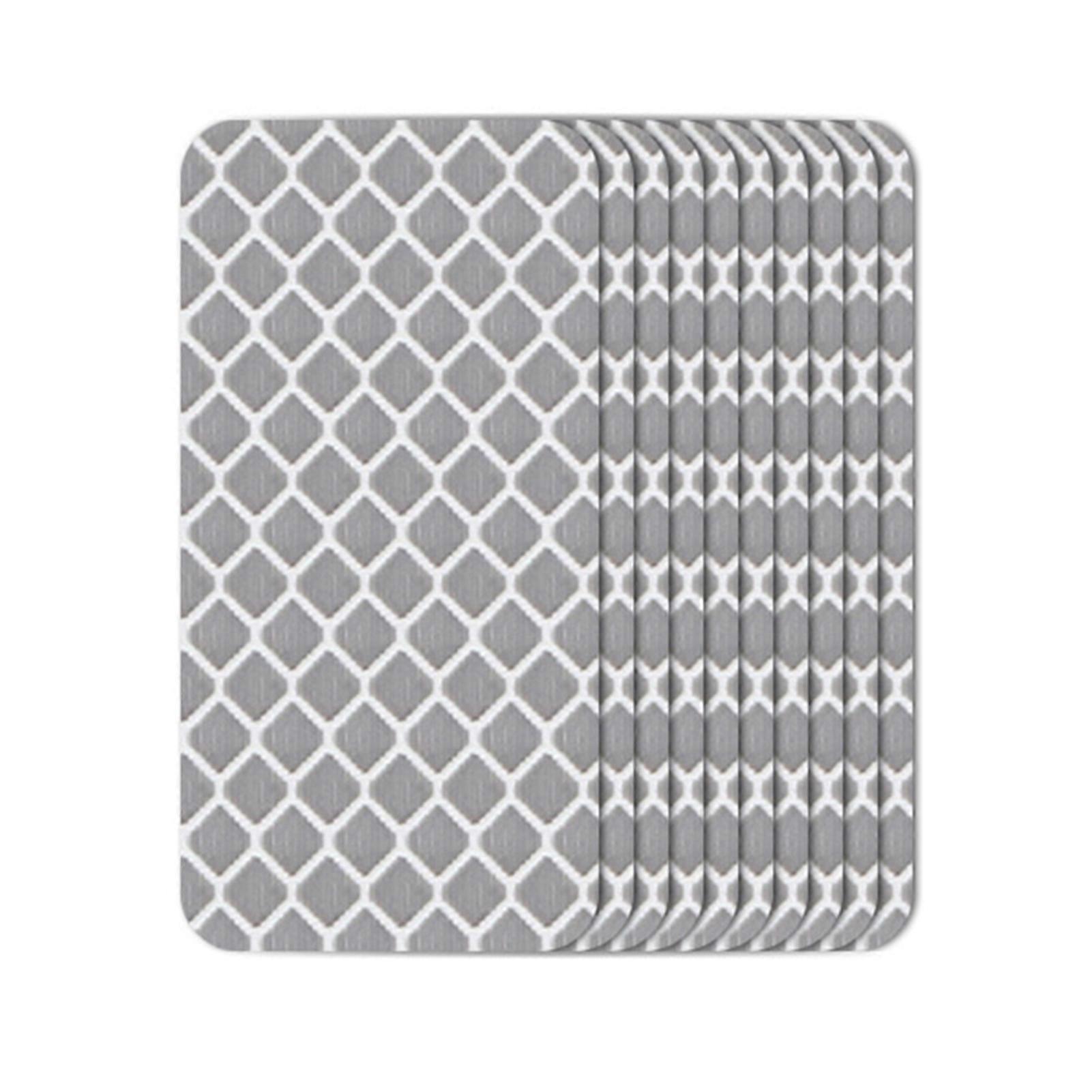 Kaesi 10Pcs Rectangle Shape Reflective Decals Decorative Creative Waterproof Reflective Sticker for Car