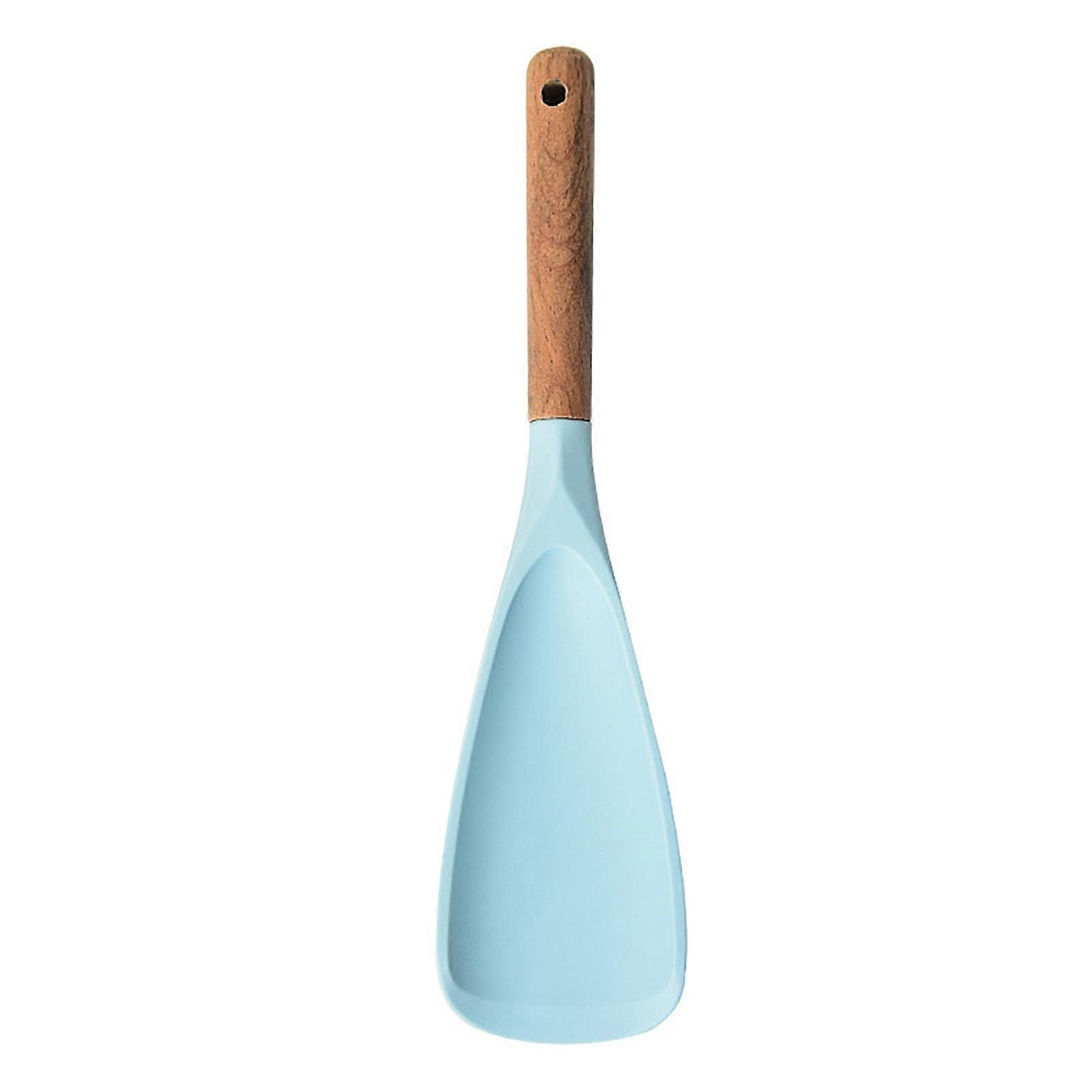 Cooking Spatula Heat Resistant Wood Handle Silicone Cooking Spoon Non-stick Cookware for Home Kitchen
