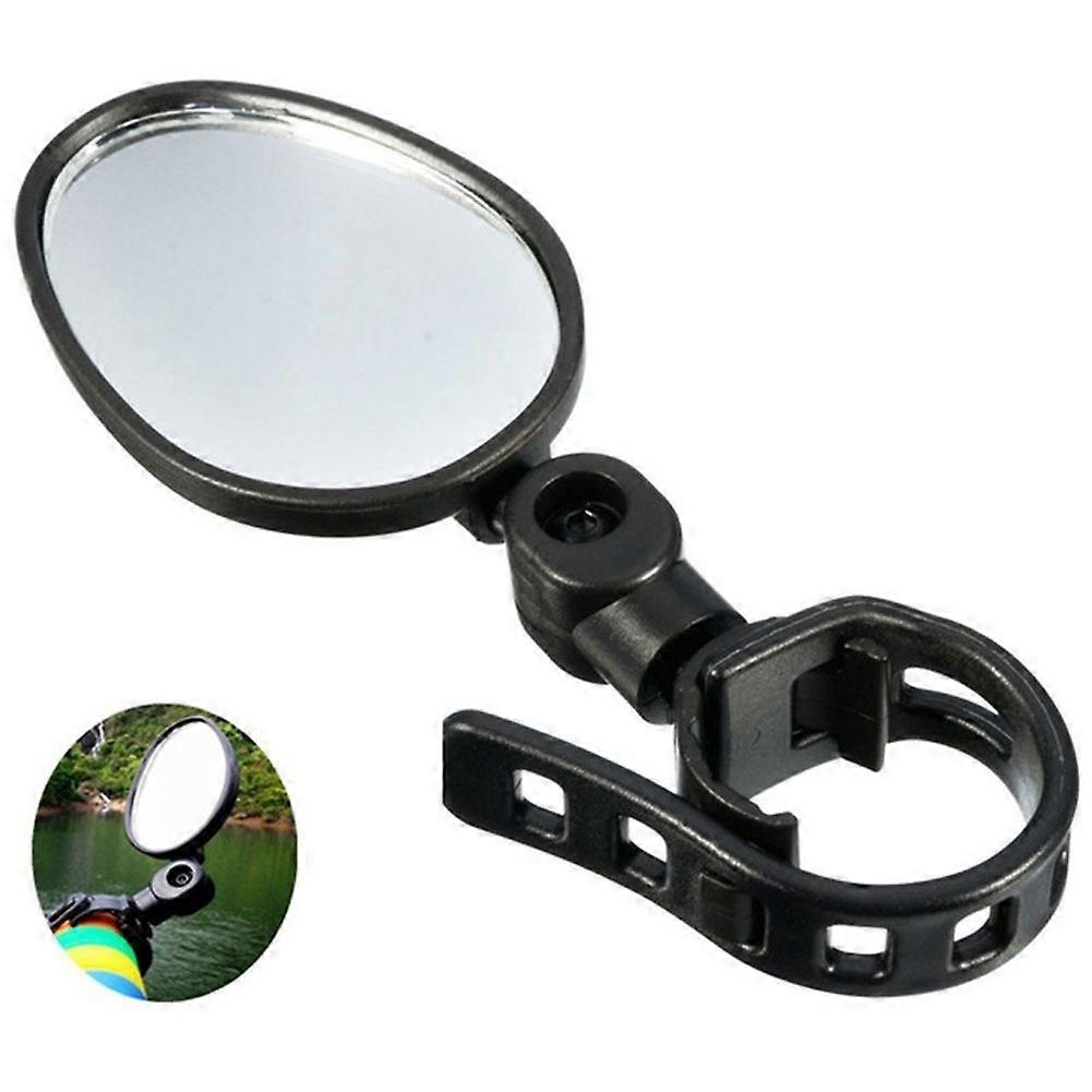 Kaesi Universal Bicycle Handlebar 360 Degree Rotate Wide Angle Rearview Glass Mirror