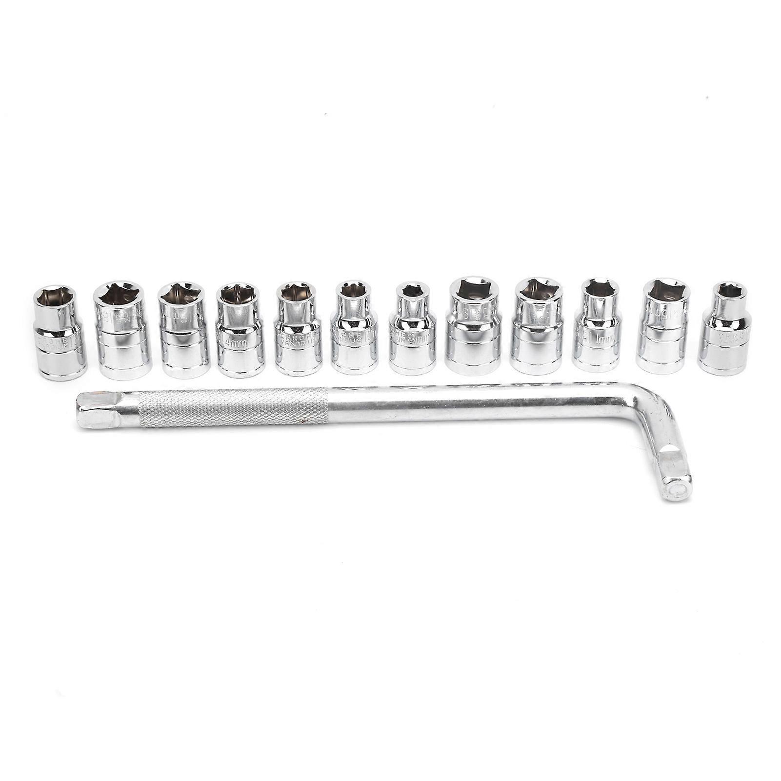13Pcs 1/2in External Hex Socket Sleeve LShaped Wrench Drive Set for Car Vehicle Repairing