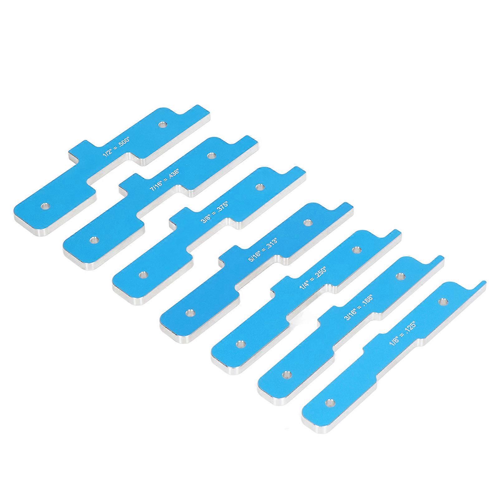 7Pcs Router Table Setup Bar Set Up Block Aluminium Alloy Tool Kit for Cutting Milling