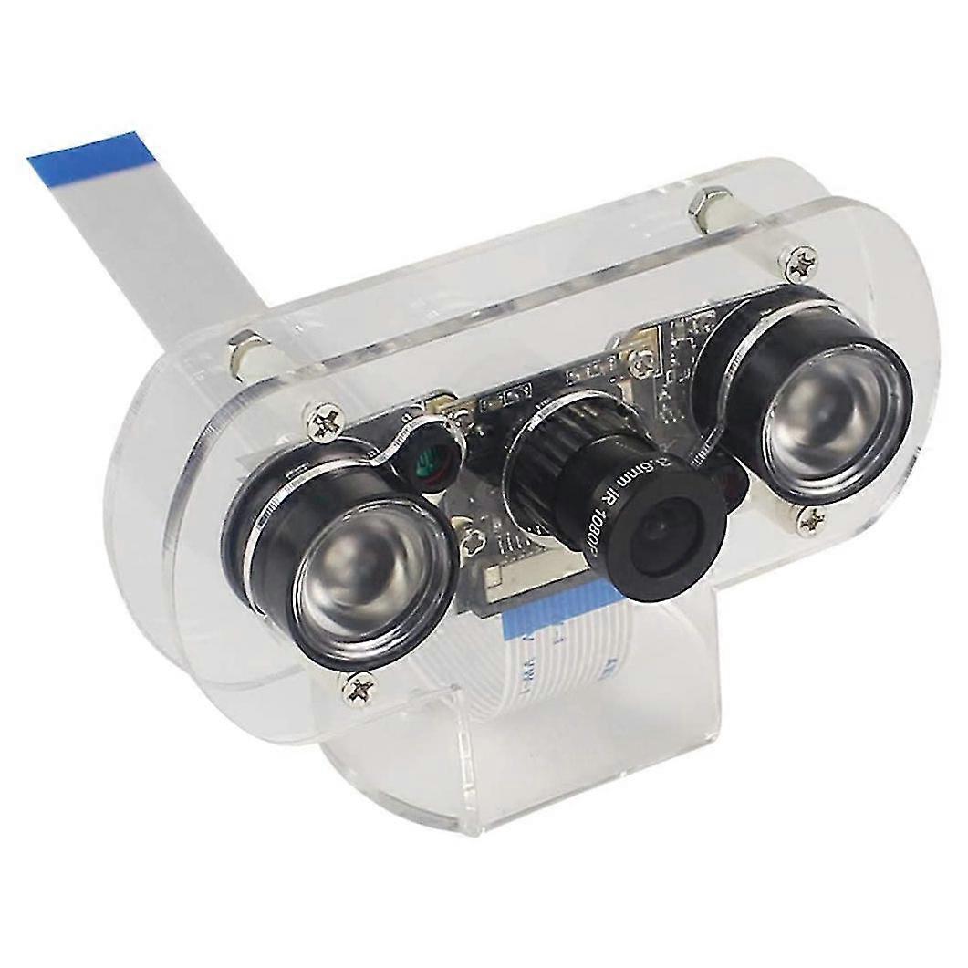 5mp Camera Module For Raspberry Pi 4b/3b+/3b/2b Infrared Night Vision 1080p Camera With Holder Case