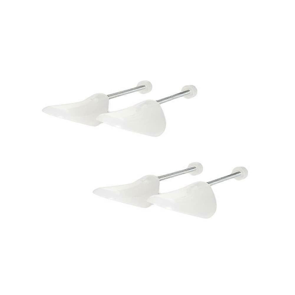 2 Pair Plastic Adjustable Shoe Trees Automatic Support Shoe Shape Stretcher Shaper Support Boots Holder Transparent