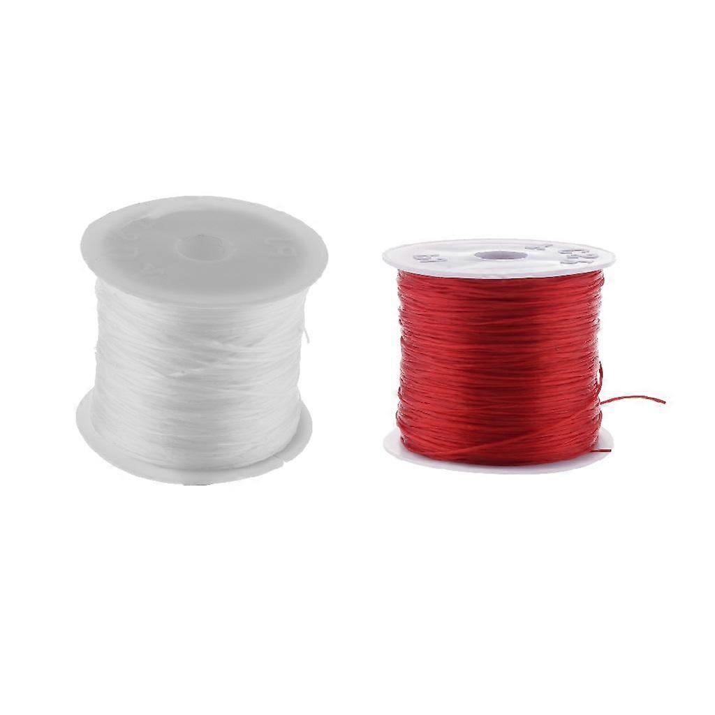 2 Rull Elastisk Ledning Gratis Kutt Konstruksjon Lær Sy Beading Midjebånd