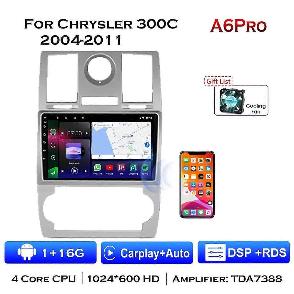 2Din Touch Screen Car Stereo Android Player with Frame for Chrysler 300C 2004-2008 Autoradio Auto Carplay Radio FM Camera NO DVD