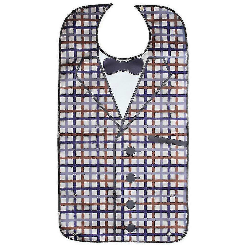 Yetişkin Önlükler Yemek Önlükleri Yıkanabilir Giysi Koruyucuları, Yaşlı Kadınlar / Erkekler İçin Kırıntı Yakalayıcı ile- 1