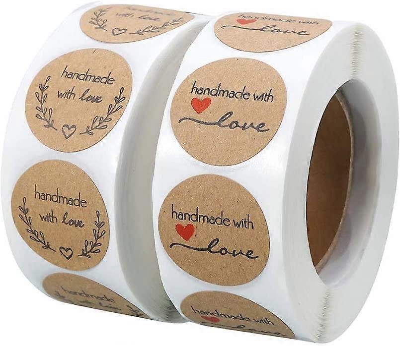 Handmade Stickers, with Love Stickers for Baking,Gift Bags,Wedding,Thanksgiving