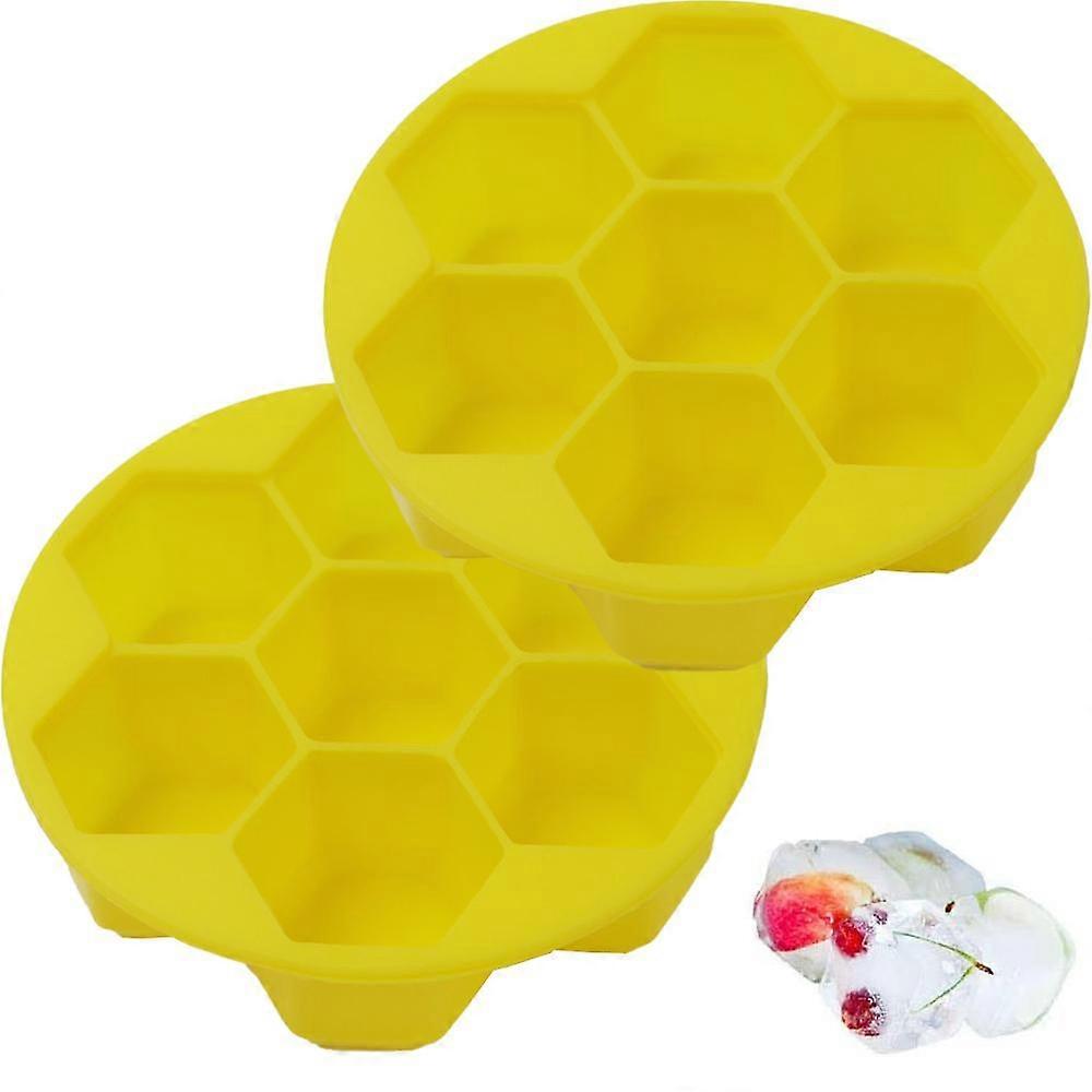 Big Ice Cube Trays 2 Pack, Easy Release Ice Cube,  for Whiskey, Cocktail, Mixed Drinks