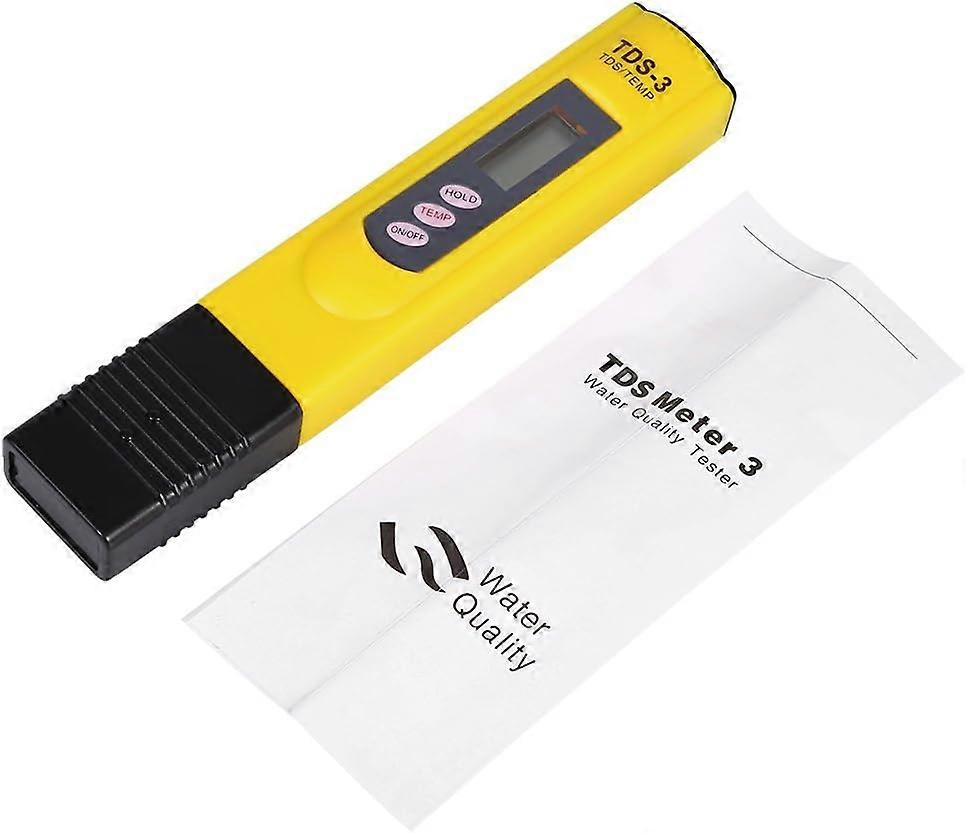 Portable Digital LCD Water Quality Testing Pen Purity Filter TDS Meter Tester 09999 PPM Temp with Hold and Auto-off Function(Red)