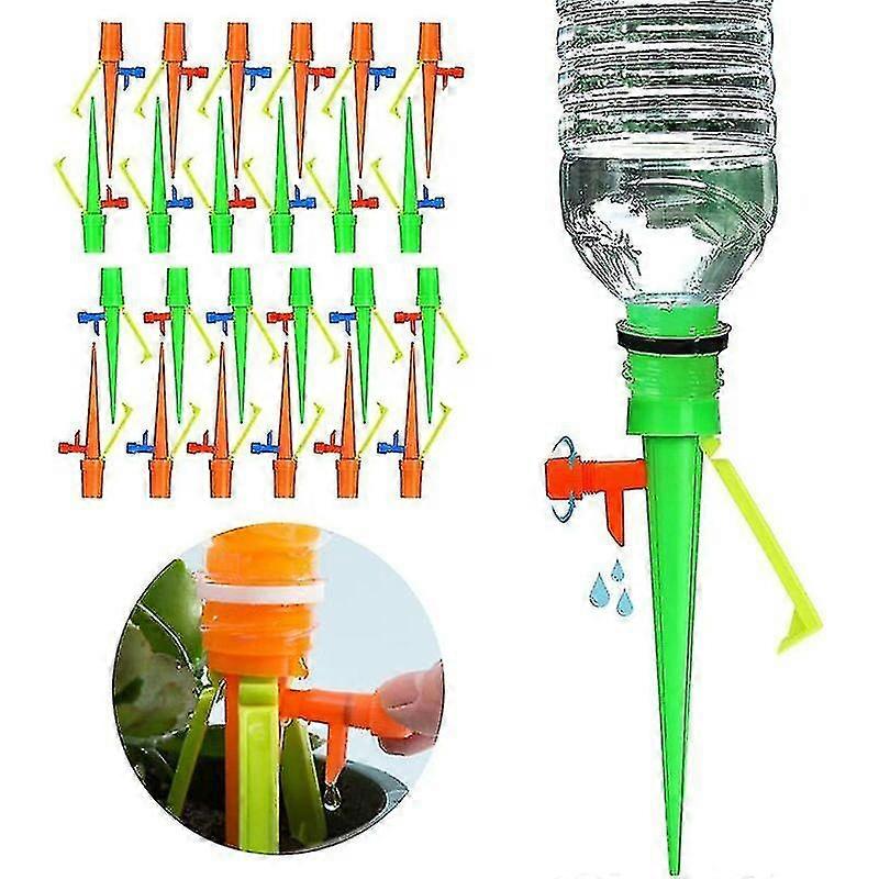 24 Pieces Self Watering Spikes, Adjustable Plant Watering, Automatic Drip