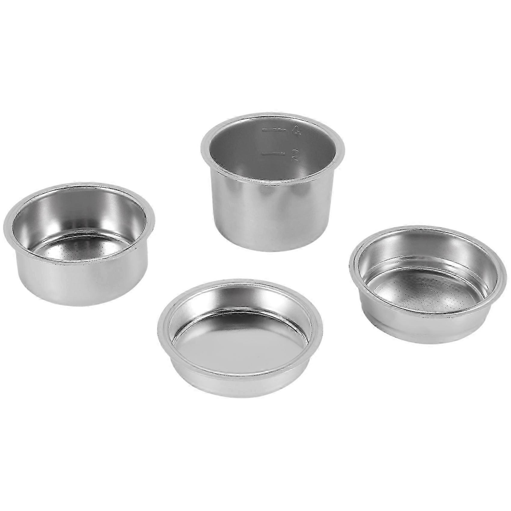 4PCS 51mm Coffee Filter Replacement Filter Basket for Coffee Bottomless Portafilter For Delonghi Espresso Machine Parts