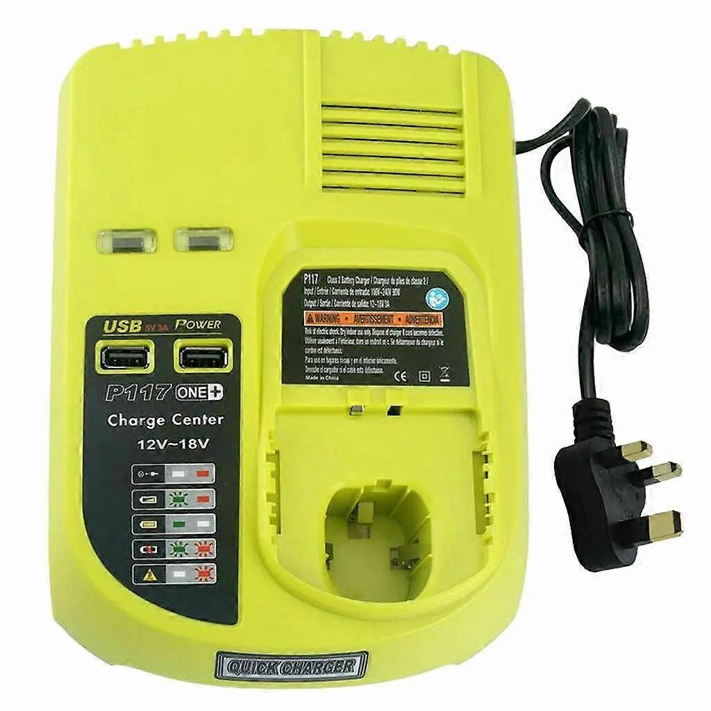 Battery Charger For Ryobi 12V-18V Ni-Cd Ni-Mh Li-ion Battery Replacement One Plus P102, P107, P103, P104, P105, P106, P108