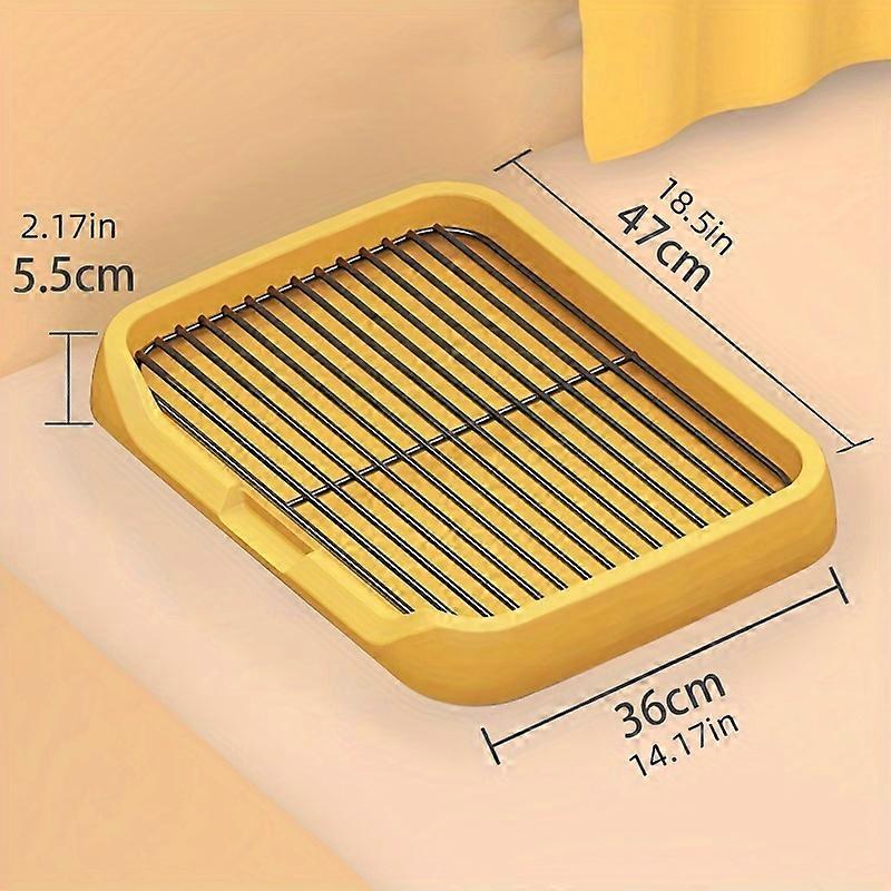 1pc Quick-Clean Dog Toilet Tray with Durable Metal Grid - Anti-Splash Potty Training Pan for Indoor Use - Perfect for Hassle-Free Pet Care