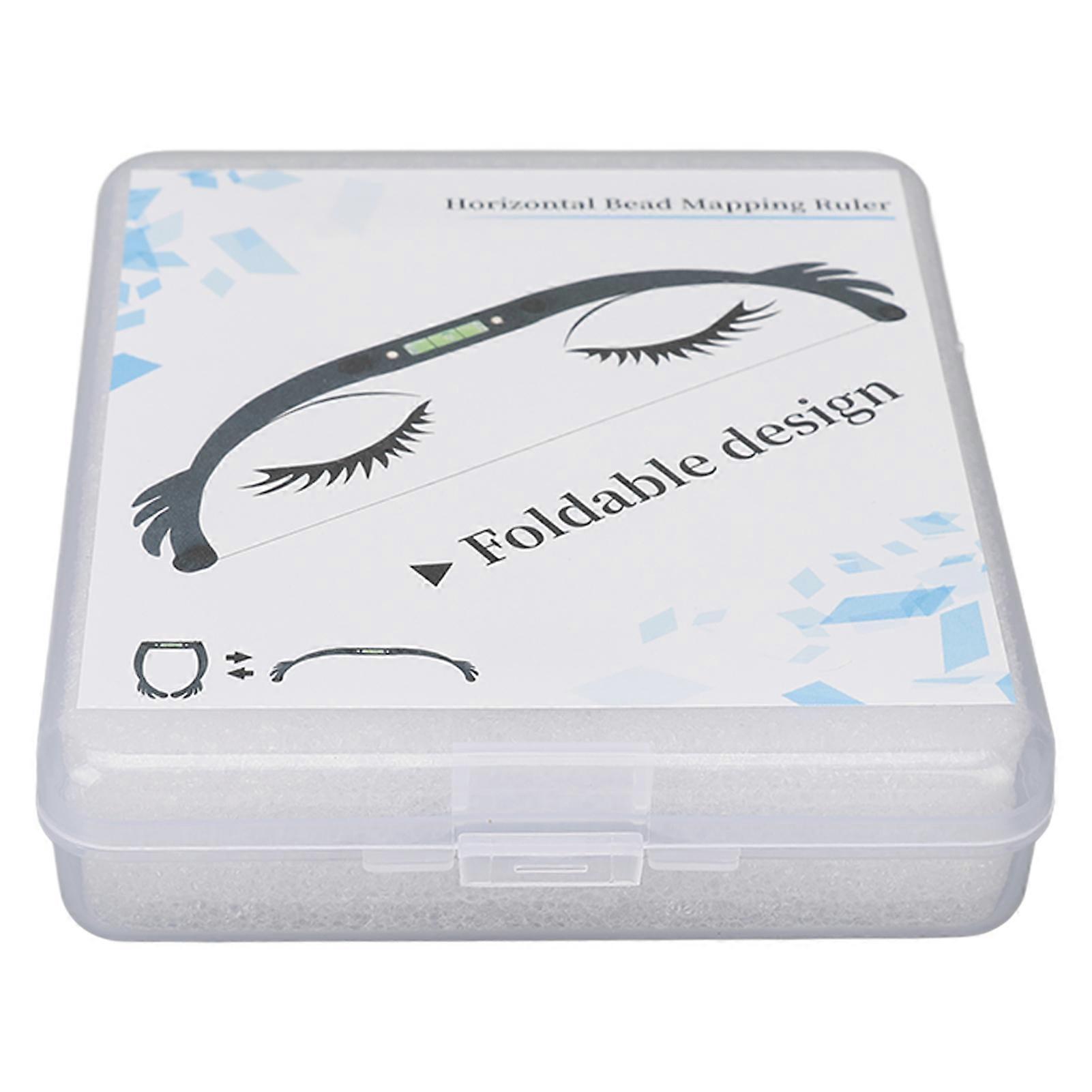 Eyebrow Ruler Foldable Tattoo Line Mapper Reusable with Strings Black