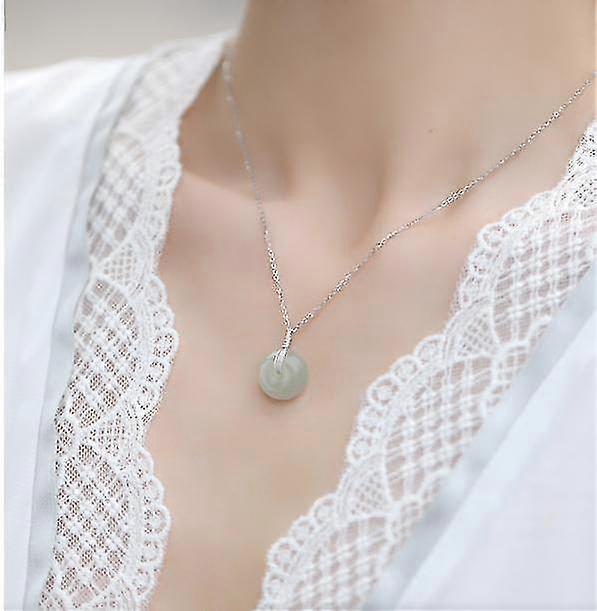 Jade  Female Collarbone Chain Gift For Mother Girlfriend