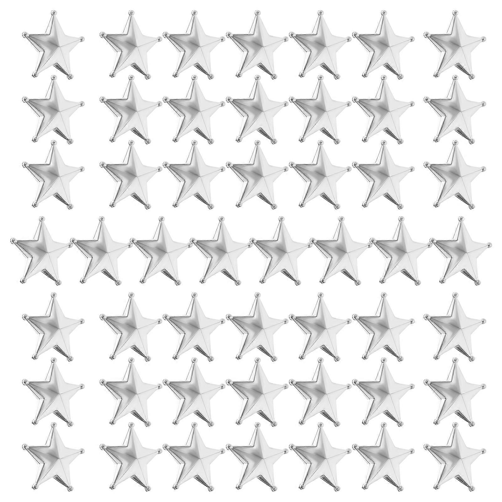 50 st Kontorsinredning Julstjärna Prydnad Julprydnader DIY Tårta Dekoration Xmas Tree Hängsmycke Xmas Star Prydnad