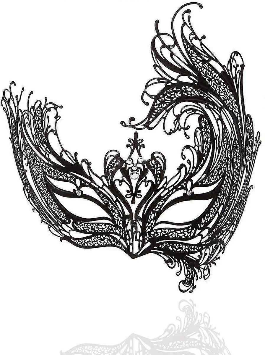 Masquerade Mask For Women Metal Mask Shiny Rhinestone Venetian Party Evening Prom Ball Mask Bar Costumes Accessory