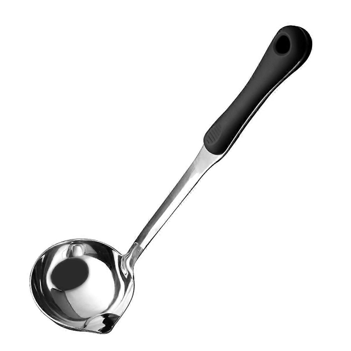 Stainless Steel Filter Oil Spoon Soup Fat Oil Separator Skimmer Spoon Long Handle Soup Colander Kit