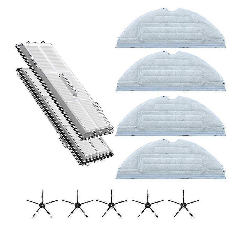 11pack Hepa Filter Mopping Cloths Side Brush Compatible With Xiaomi Roborock A