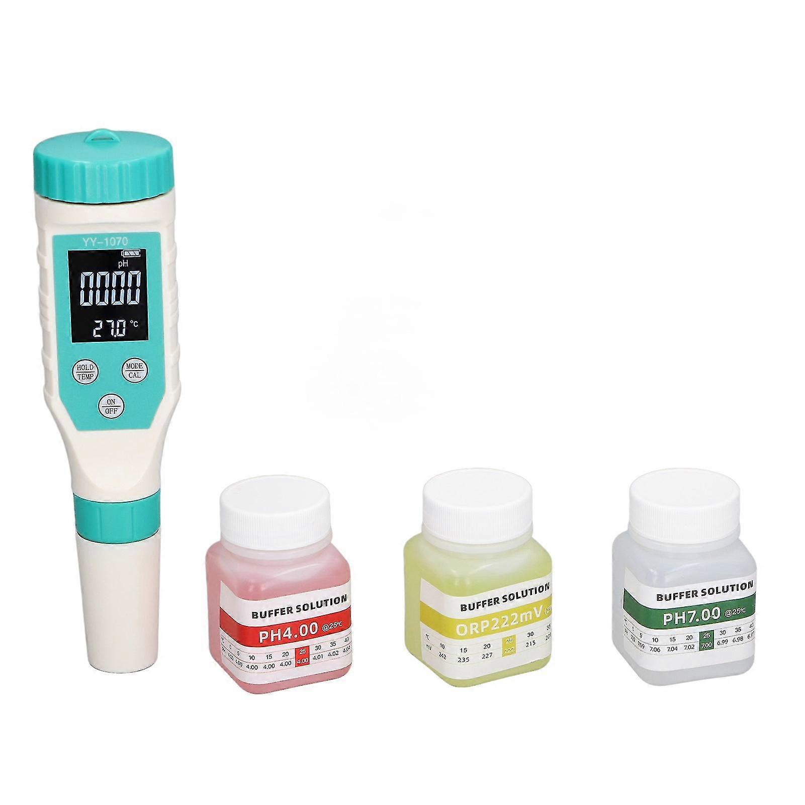 Water Quality Tester Pen 7 in 1 for Hydroponics Aquariums Wine Spas Digital Meter for pH ORP TDS Temp EC Salinity