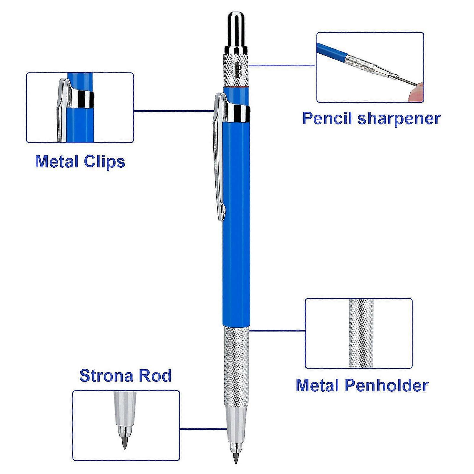 2Set 2.0mm Mechanical Drafting Clutch Pencil+Refill Lead for Sketching Drawing