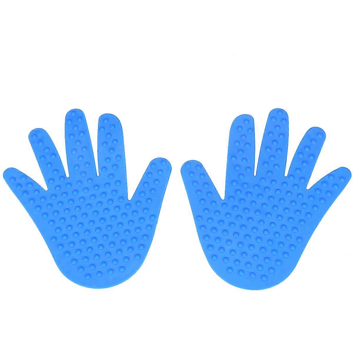 1 Pair Colored Handprint Pacthes Massage Point Sheets Coordination Training Prop Educational Supplies Blue