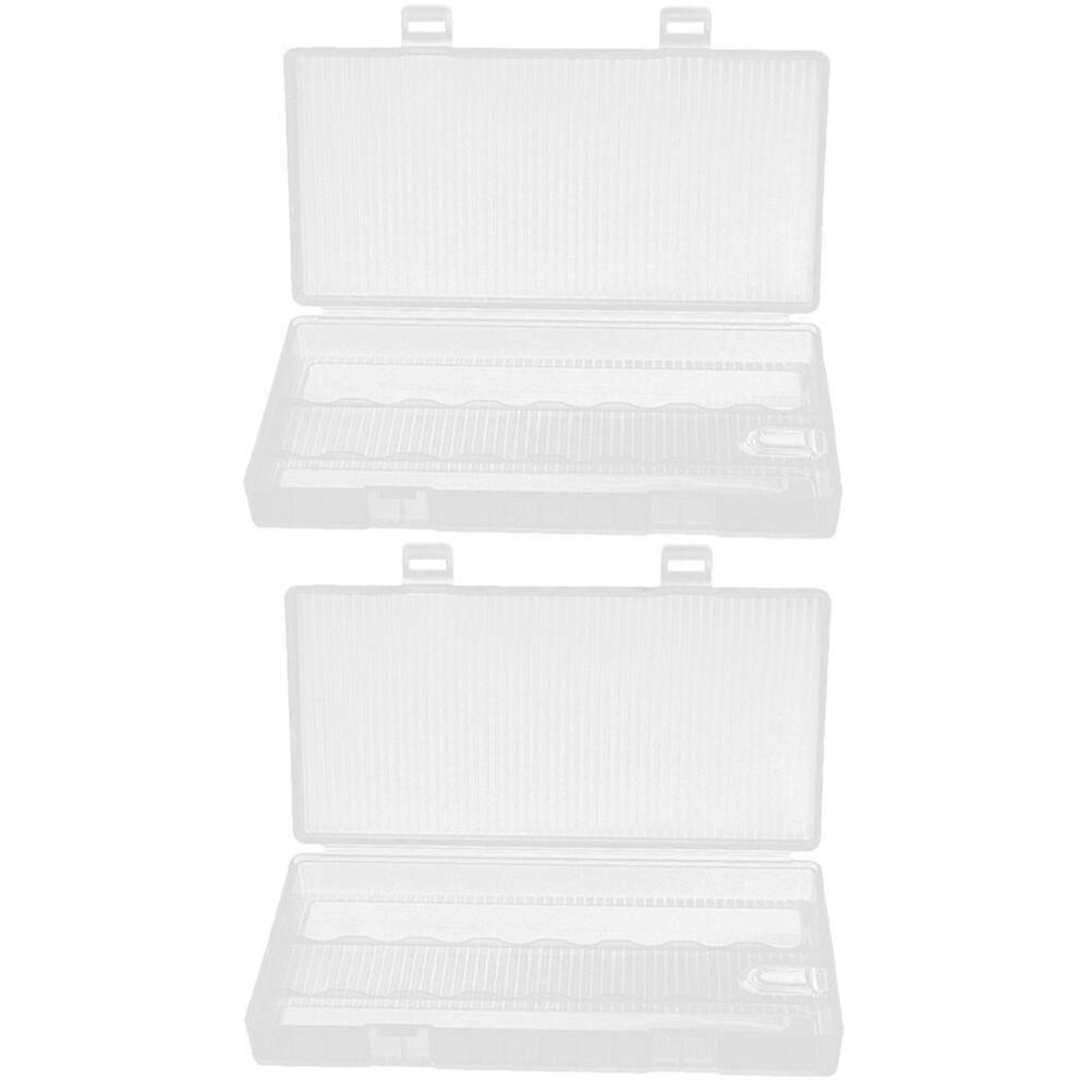 2Pcs Plastic Battery Organizer Box Battery Storage Case Holder Box Hanging Storage Case