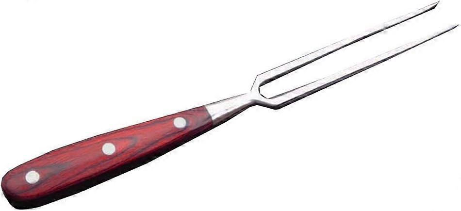 30cm Meat Fork Stainless Steel with Wooden Handle Two Prong Fork Meat Cooking Fork for Pork Turkey BBQ