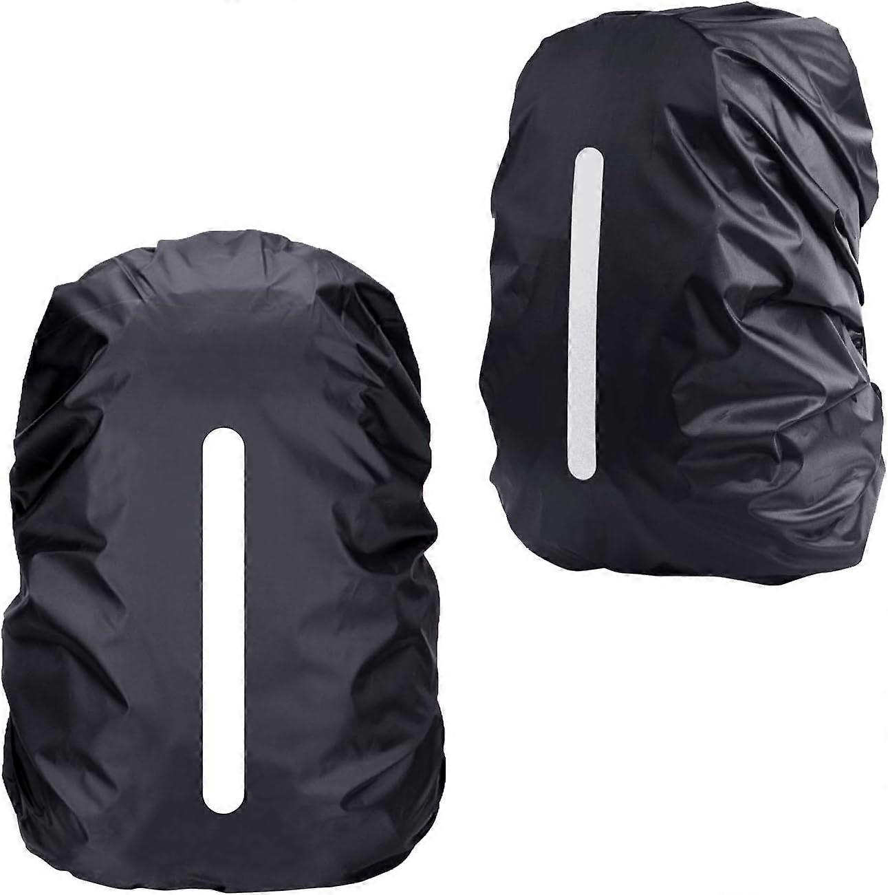 2 Pcs Reflective Rainproof Backpack Cover,Waterproof Protective Cover,Easy Carry Nylon Backpack Cover for Rand