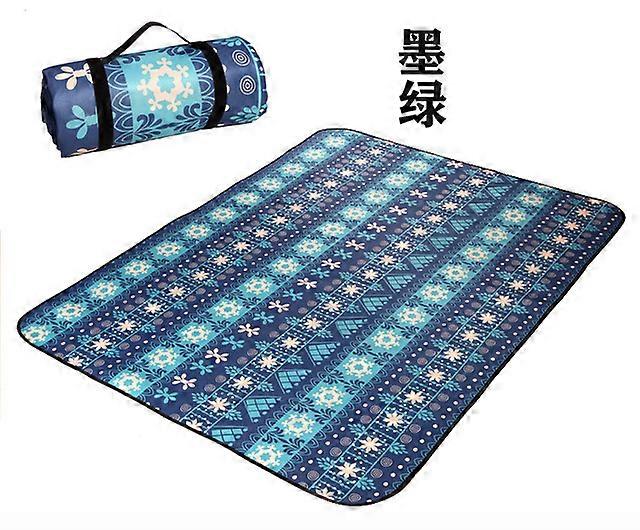 Picnic Blankets 24 Colors Outdoor Camping Mat Portable Folding Picnic Mat Nation Style Printed Thickened Moisture-proof Mat Beach Blanket PadPicnic Bl