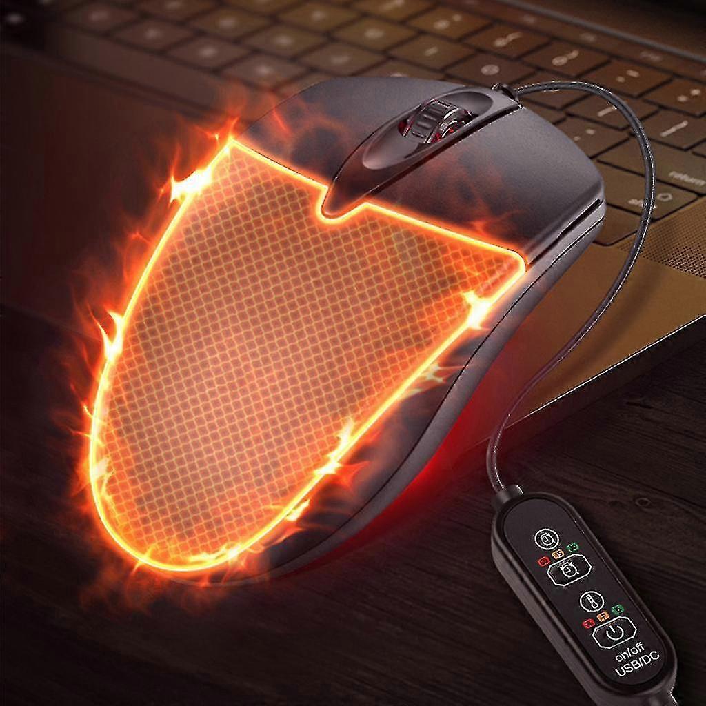Inverno Ergonômico aquecido mouse usb com fio mouse plug & play para home office