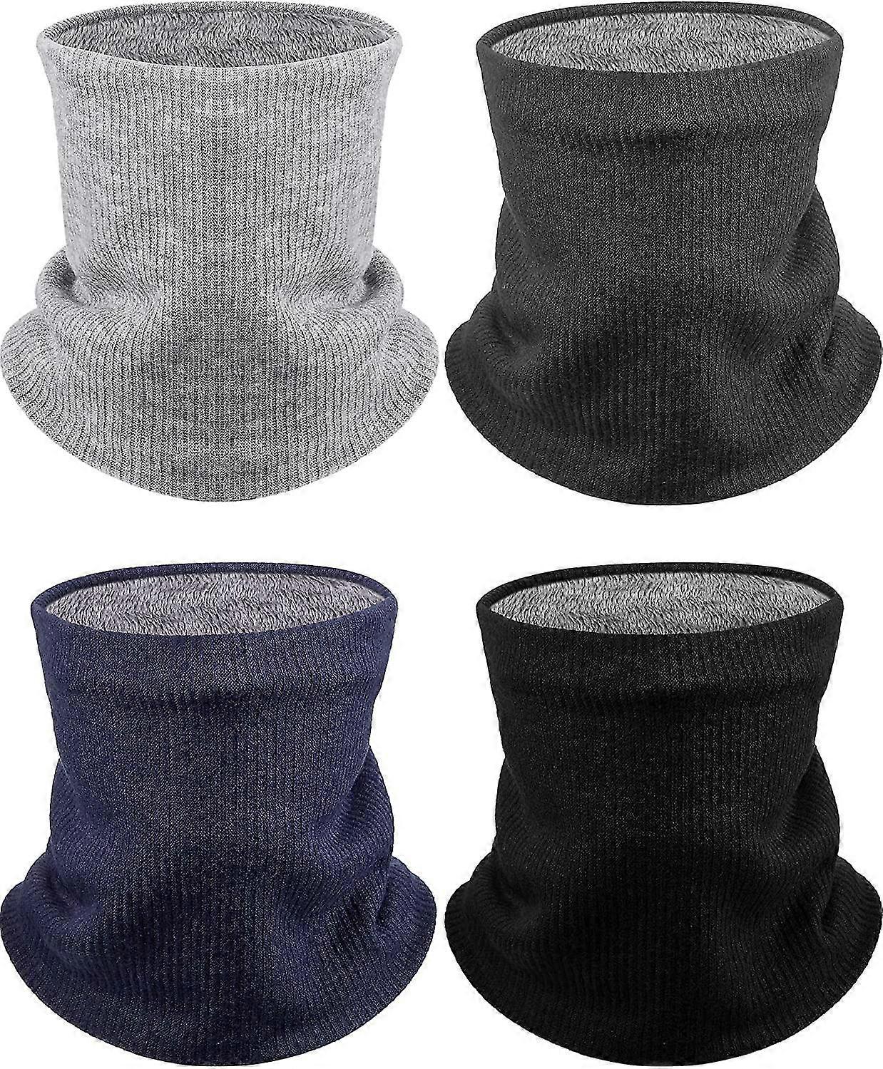 4 pezzi invernale collo scaldacollo termico ghetta snood foderato foderato