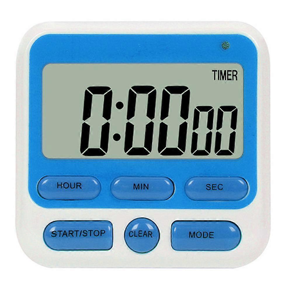 Digital Countdown Kitchen Timer -Count Up Down Magnetic Timer Clock For Cooking Baking Gym Students-Blue