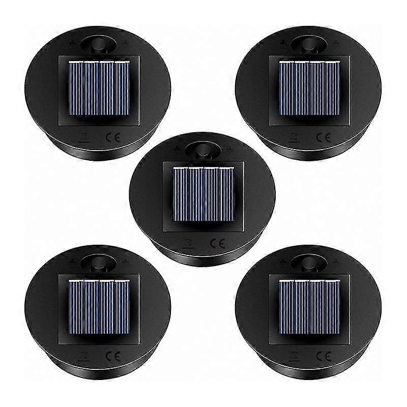 5 Pack Replacement Solar Light Parts(top Size 2.76 Inches, Bottom Size 2.36 Inches),7 Warm White Le