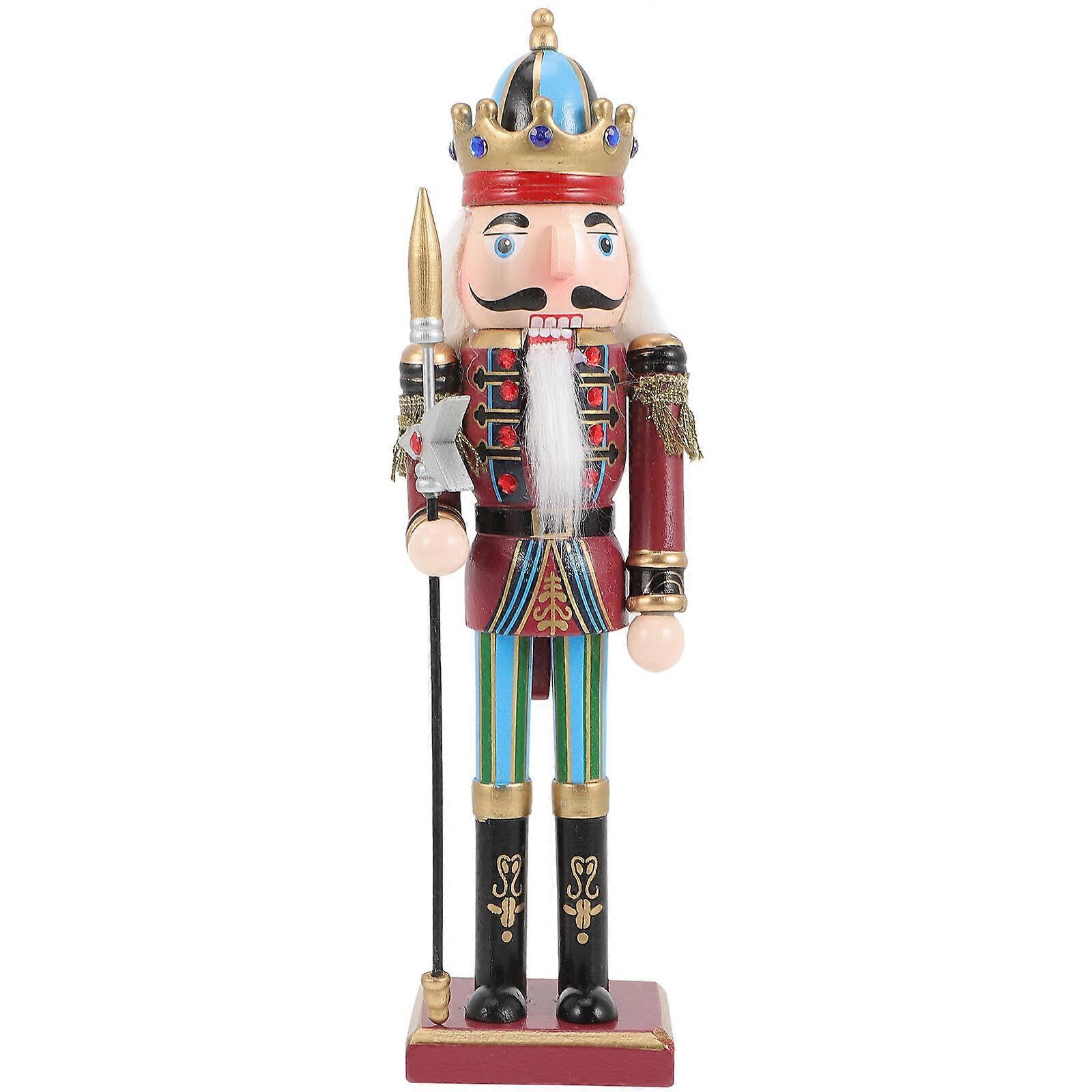 Xmas Nutcracker Xmas Decor Wood Nutcracker Soldier Christmas Party Desktop Ornament