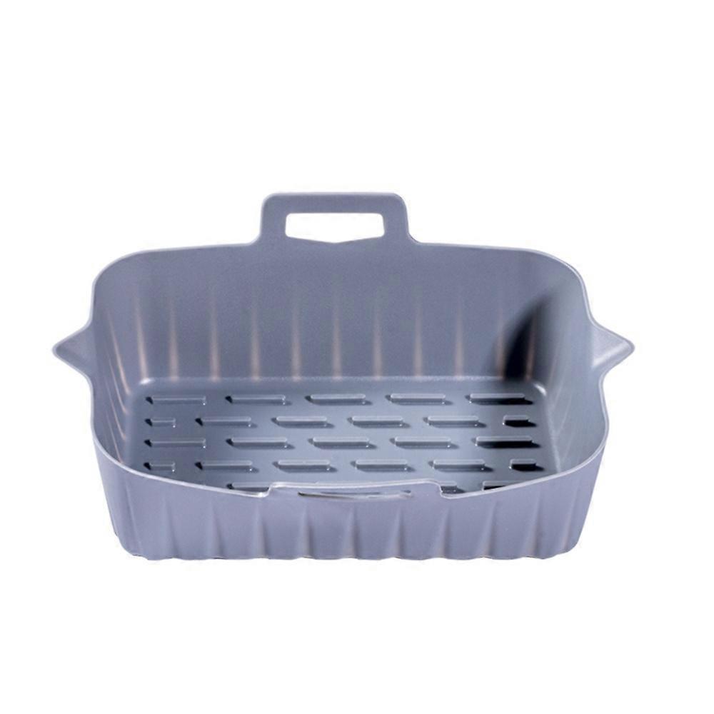 Silicone Air Fryer Baking Tray - Rectangular High-Temperature Oil Draining Liner