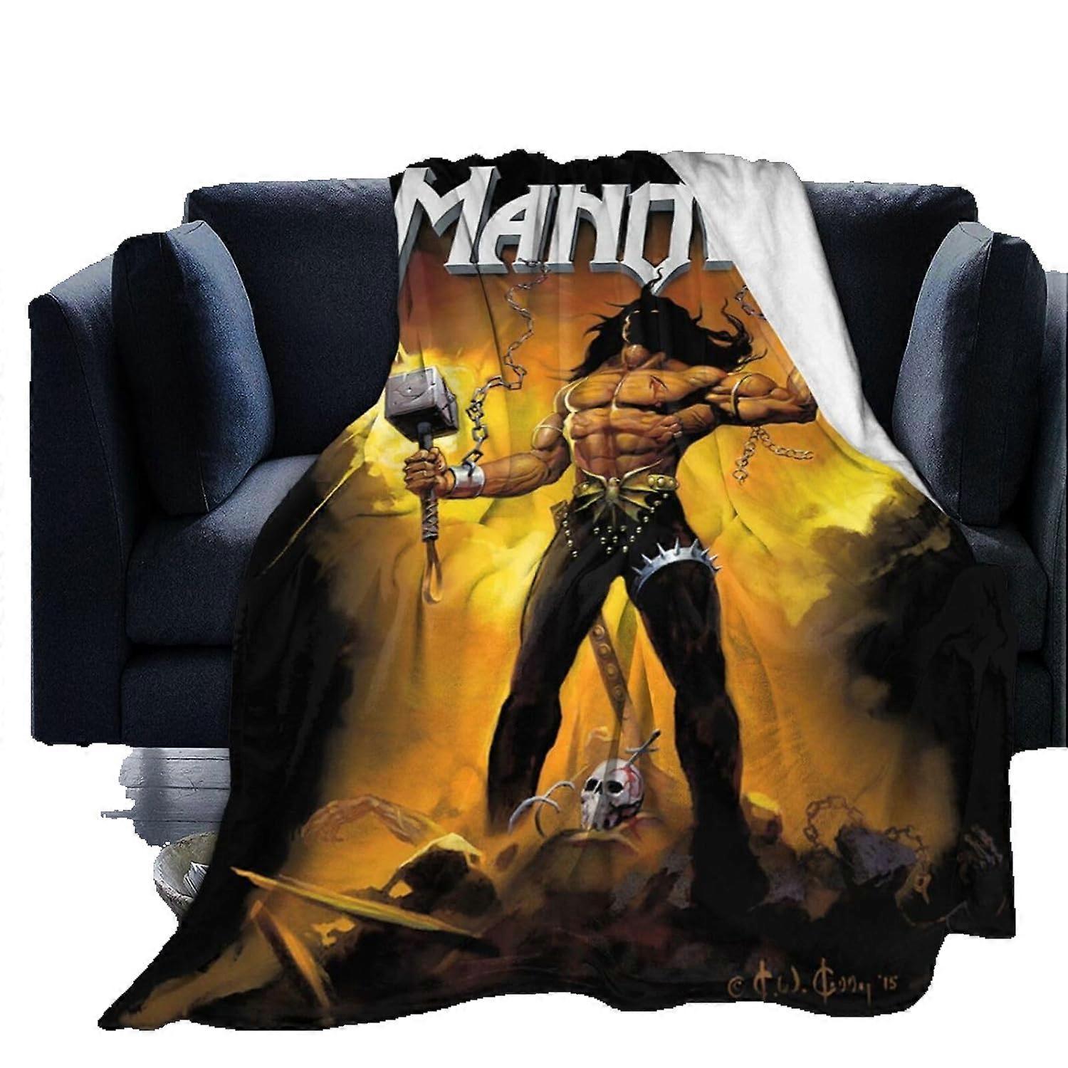 Man%Owar Band Blanket Flannel Fleece Blanket Ultra Soft Lightweight Throw Blanket for Warmth Sofa Office Bed Car Camp Couch Cozy Plush Throw Blankets 