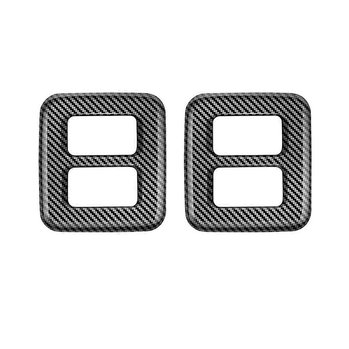 Car Carbon Fiber Middle Row Seat Outer Side Button Trim Frame Interior Accessories for Alphard 40 Series 2023+