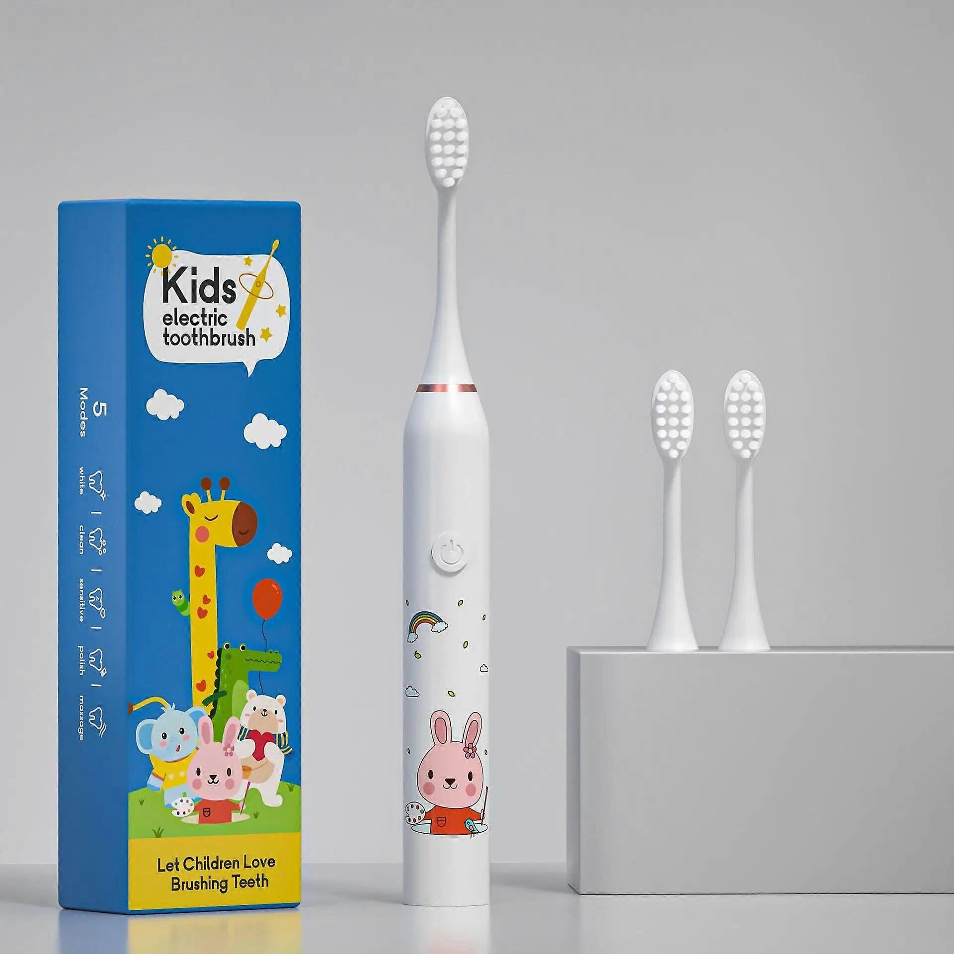 2022 Children Sonic Electric Toothbrush Cartoon Pattern for Kids with Replace The Tooth Brush Head Ultrasonic Toothbrush