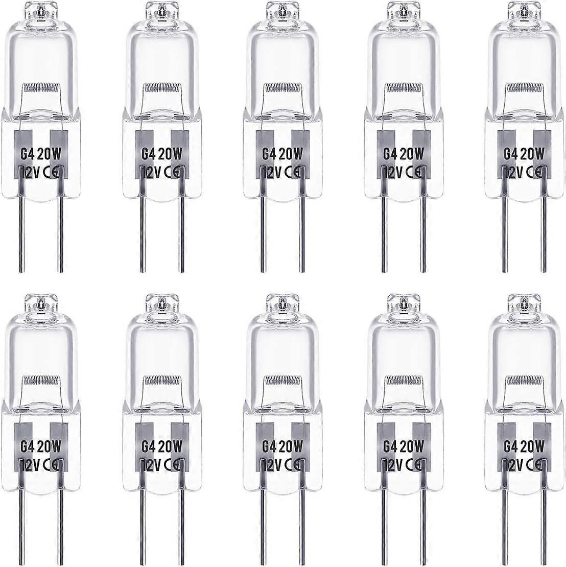 G4 Halogen Bulb 12V 20W, G4 Light Bulb, Dimmable G4 Halogen Bulb, 3000K Warm White, G4 Bi-pin Base Clear Capsule