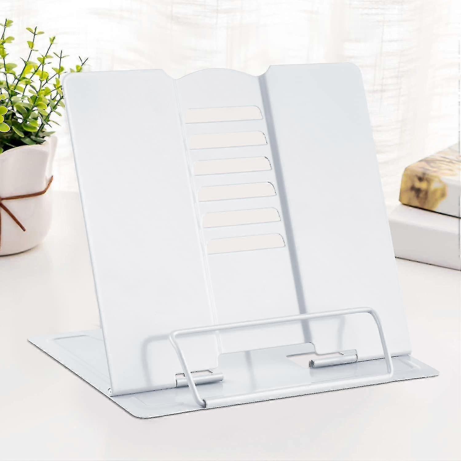 Book Stand Metal Reading Rest Book Holder Adjustable Cookbook Documents Holder Portable Sturdy Bookstands Compatible Wit